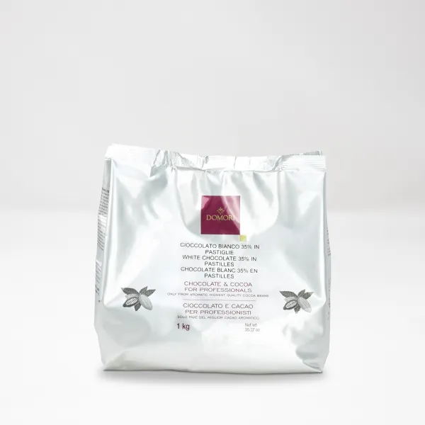 Pastiglie cioccolato bianco 35% - 1 kg