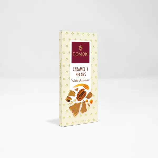 Tavoletta Antologia Cioccolato Bianco, Caramello e Noci Pecan - 75g
