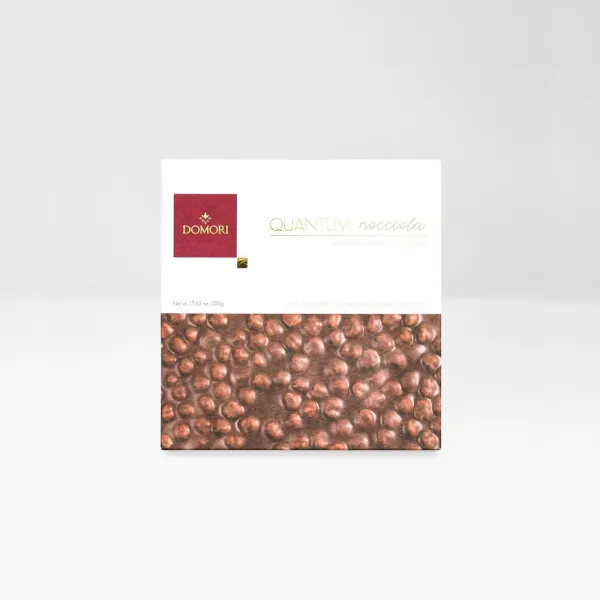 Quantum cioccolato al latte e nocciole intere - Tavoletta Maxi da 500g