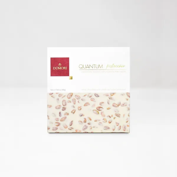 Tavoletta Maxi cioccolato bianco e pistacchi salati interi - 500g