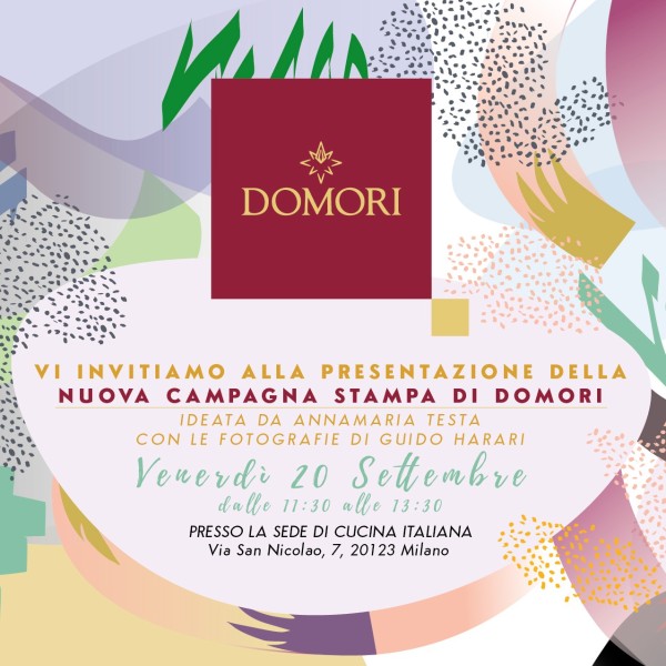 Reminder: oggi a Milano la presentazione nuova campagna stampa Domori